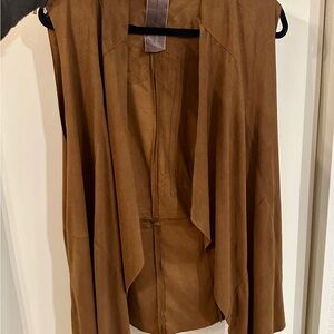 Brown Suede Sleeveless Vest